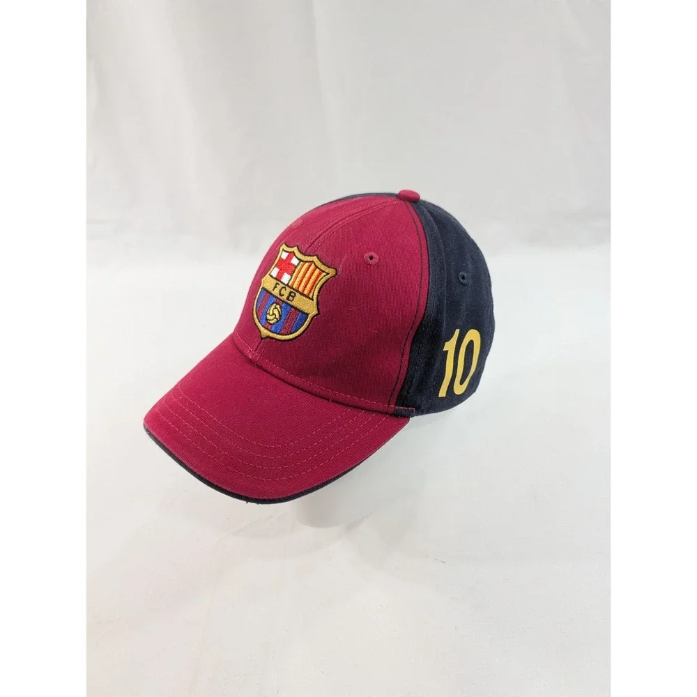 Lionel Messi FCB Barcelona Soccer‎ Hat Cap Official Adjustable Faded Maroon Navy
